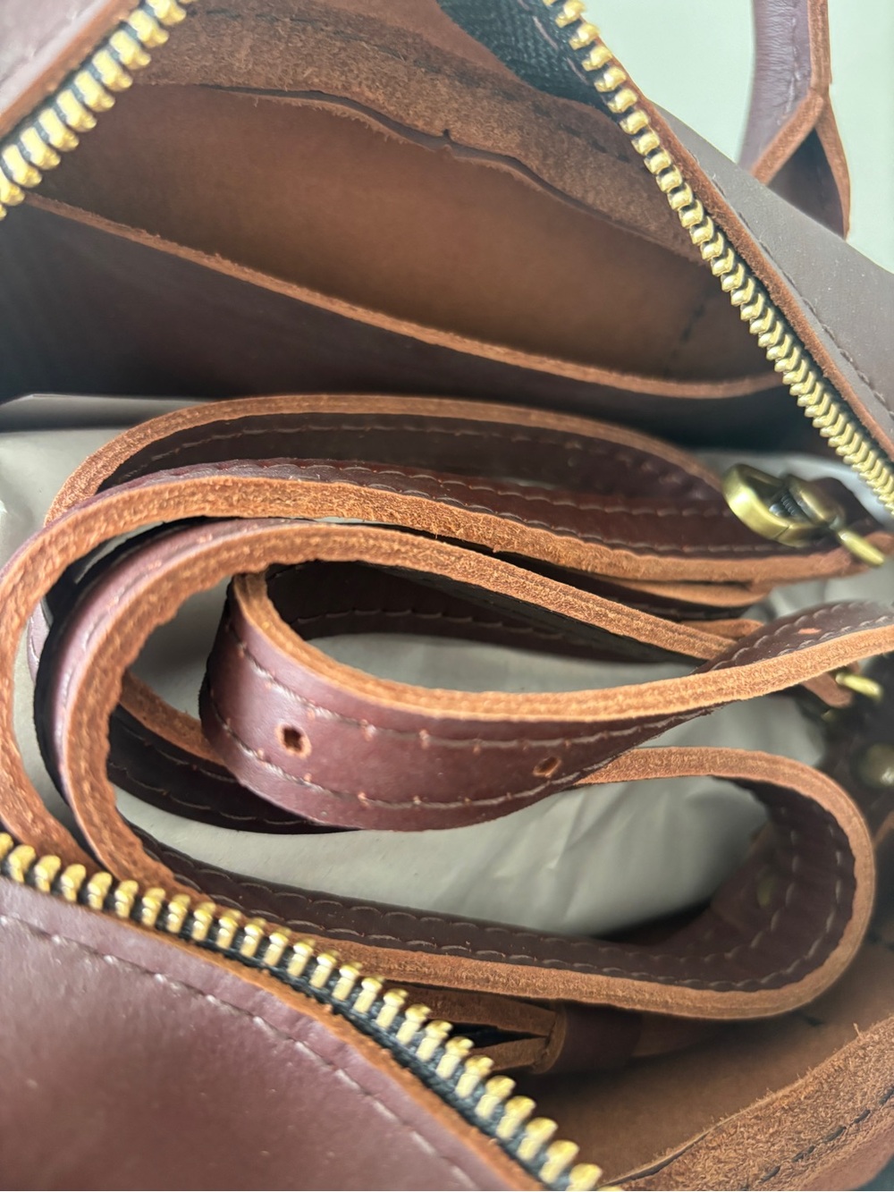 Portland Leather Goods GRACE doctor bag in Chestnut LARGE - Picture 5 of 5